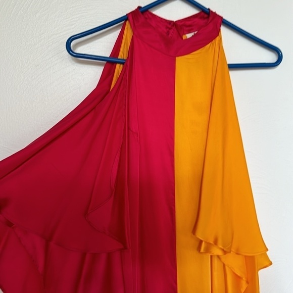 NWT Anthropologie Pinnacle by Shruti Sancheti satin ruffle maxi dress - Picture 6 of 9